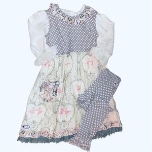 Loves Me Not 3 Piece Dress & Pants Set Sz 10